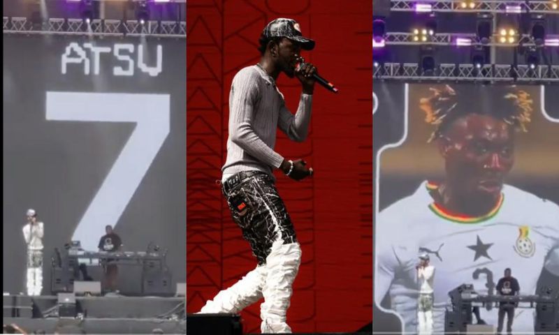 Watch: Black Sherif dedicates performance in Abu Dhabi to late Christian Atsu