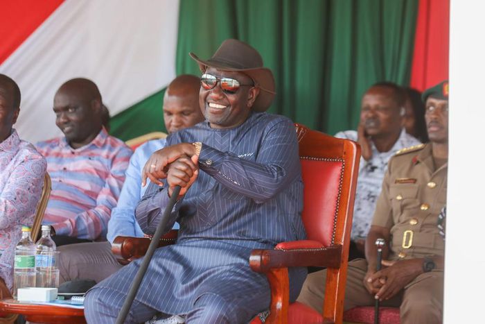 President William Ruto at the the annual Kimalel Goat Auction and Cultural Fair in Baringo County on December 22, 2022