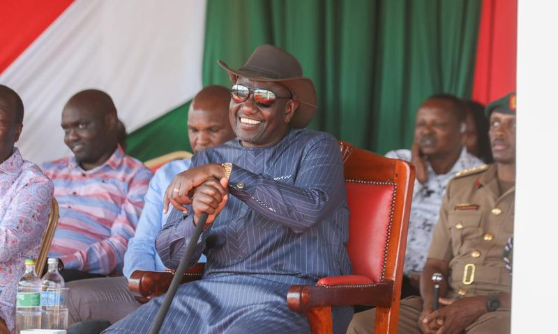 President William Ruto at the the annual Kimalel Goat Auction and Cultural Fair in Baringo County on December 22, 2022