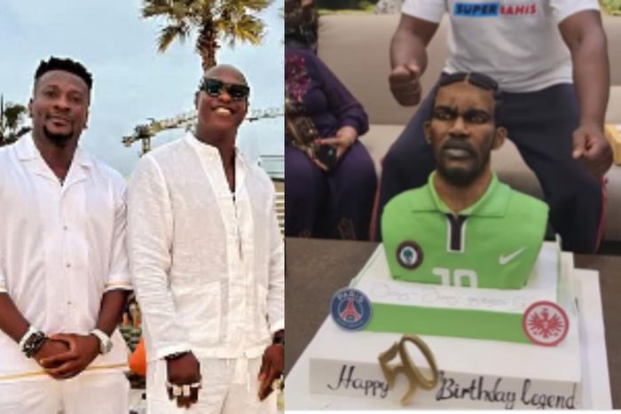 Asamoah Gyan, Adebayor grace Jay-Jay Okocha’s 50th birthday party (video)