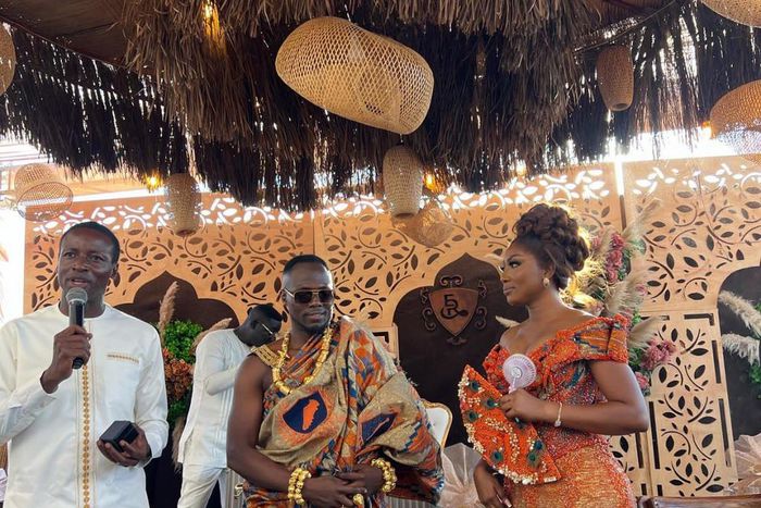 Watch: Agyemang-Badu prays for twins at wedding; says 'one for Black Stars, one for Black Queens'