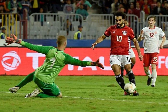 Mohamed Salah scored as Egypt beat Tunisia in an Africa Cup of Nations qualifier in Alexandria