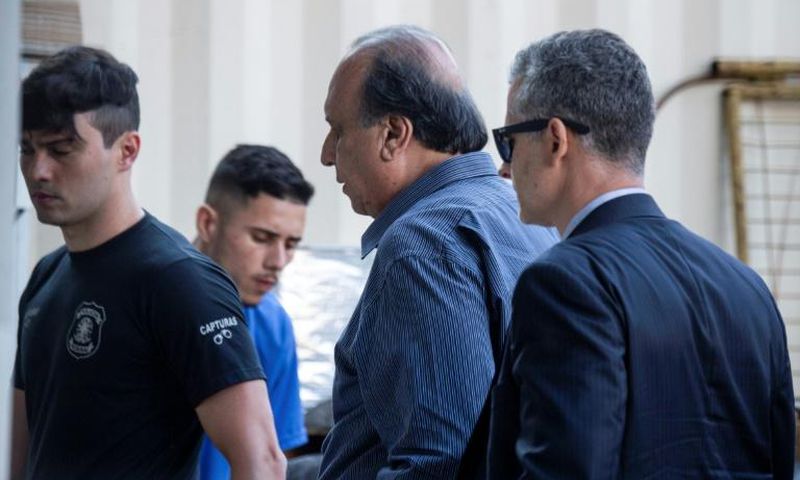 Rio governor Luis Fernando Pezao, 63, is accused of taking bribes when he was vice governor under Sergio Cabral, who is currently in prison after being sentenced to a cumulative 180 years for corruption