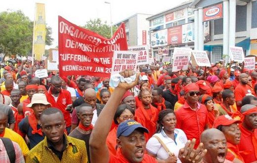 Organised labour strike