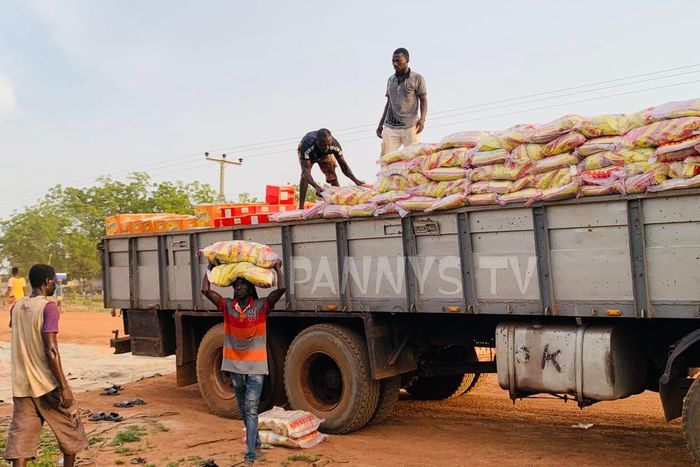 Food for flood victims