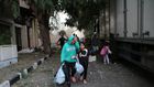 Palestinian citizens are displaced from their homes as a result of Israeli air strikes on October 9, 2023, in Gaza City, Gaza.Ahmad Hasaballah/Getty Images