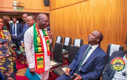 Ken Ofori-Atta with BoG boss Ernest Addison