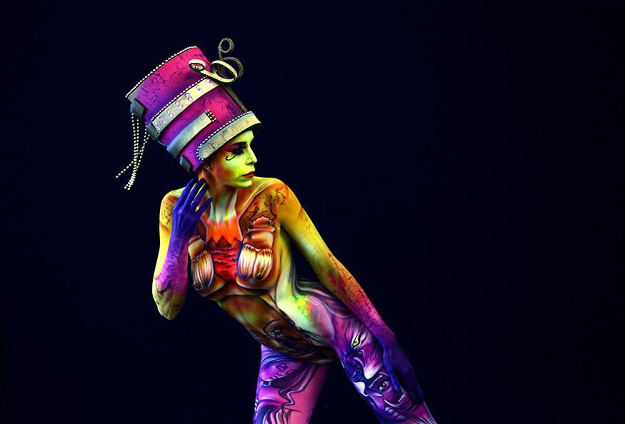 Nude bodies are painted during this festival [News18]