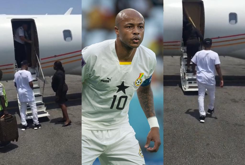 Watch: Andre Ayew departs Ghana in private jet amid transfer speculation