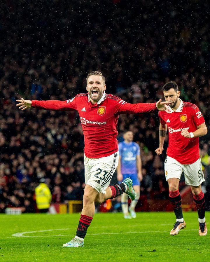 Luke Shaw doubled Manchester United's lead in the second half against AFC Bournemouth