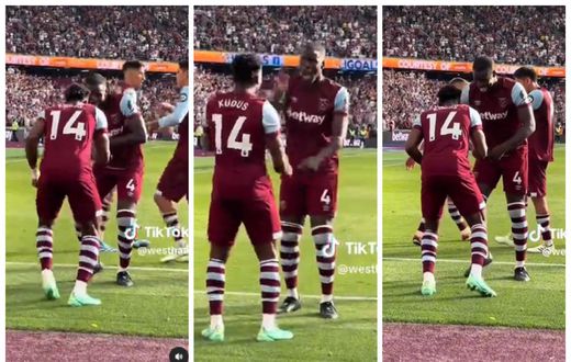 Watch: Kudus performs viral ‘Terminator’ dance with Zouma after goal against Newcastle