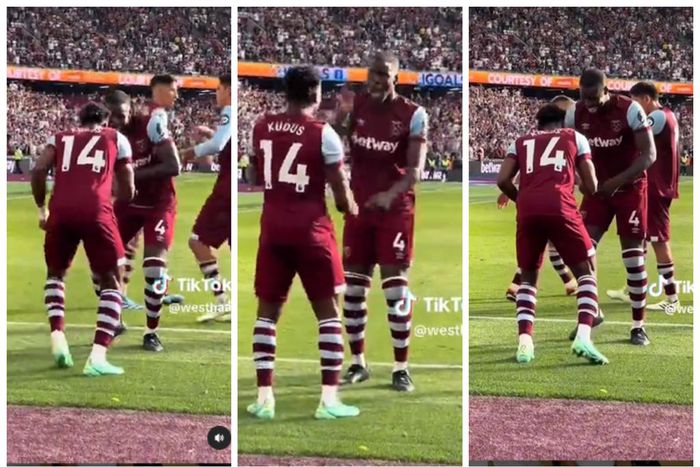 Watch: Kudus performs viral ‘Terminator’ dance with Zouma after goal against Newcastle