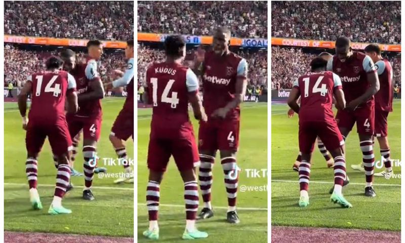 Watch: Kudus performs viral ‘Terminator’ dance with Zouma after goal against Newcastle