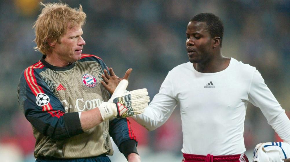 Samuel Osei Kuffour and Oliver Kahn at Bayern Munich