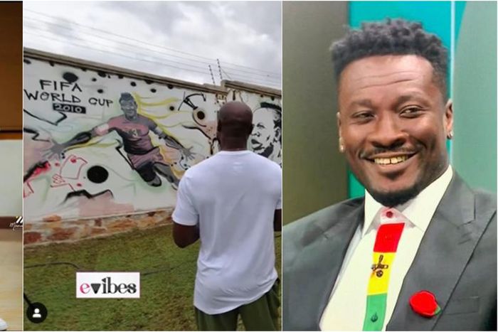 ‘He’s my GOAT’ – Kwabena Kwabena puts up mural of Asamoah Gyan in his house