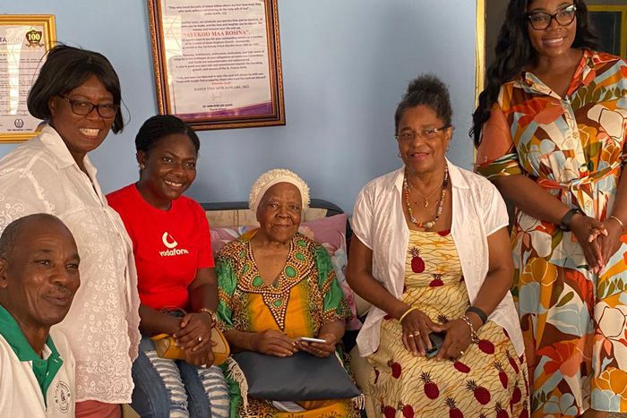 101-year old customer receives packages