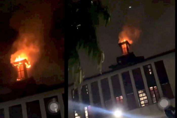 University of Ghana’s Commonwealth Hall Tower catches fire