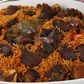 Goat meat jollof rice