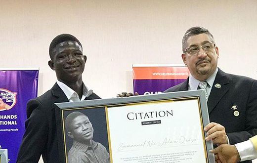 Strika receives citation for his role in "Beasts Of No Nation"