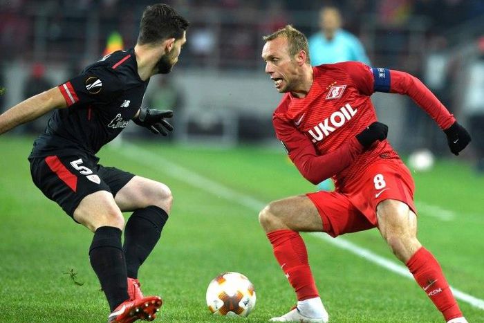 Spartak Moscow midfielder Denis Glushakov