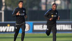 Kwadwo Asamoah trains with Inter Milan despite injury claims