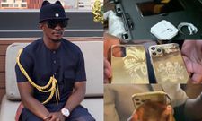 Cheddar shows off gold plated iPhone