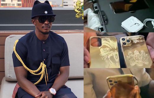 Cheddar shows off gold plated iPhone