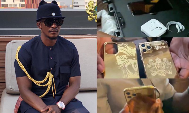 Cheddar shows off gold plated iPhone