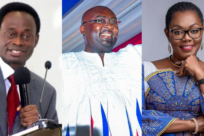 Apostle Professor Kwadwo Nimfour Opoku Onyinah, Dr Mahamudu Bawumia and Ursula Owusu