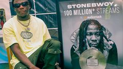 Stonebwoy receives plaque from Audiomack after history-making 100 million streams