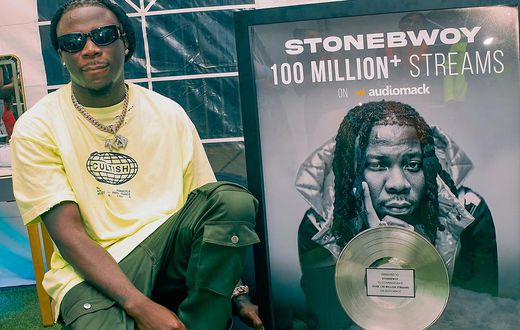 Stonebwoy receives plaque from Audiomack after history-making 100 million streams