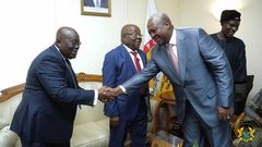 President Nana Addo Dankwa Akufo-Addo with NDC flagbearer John Mahama