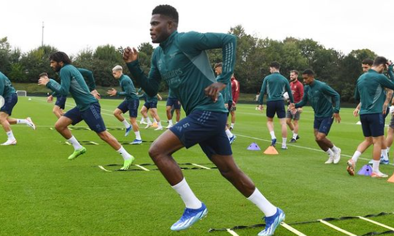Thomas Partey feels great to return to Arsenal training after injury layoff