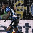 Atalanta's forward Duvan Zapata (C) scored a hat-trick against his former club Udinese.