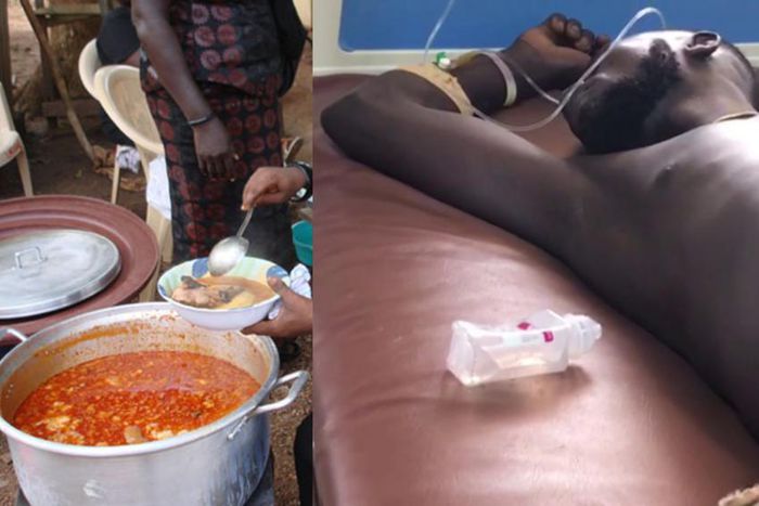 22 people were hospitalised after eating food at funeral