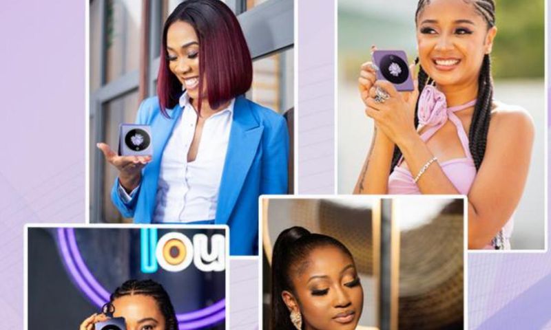 Sister Derby, Niki Samonas, Anita Akuffo, and Juliet Bawuah marvel at innovation of TECNO's PHANTOM V Flip