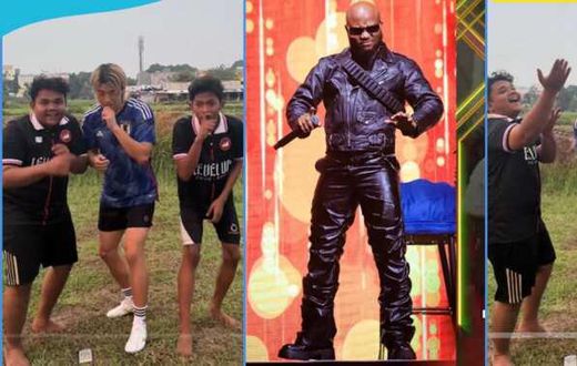 Indonesian men do King Promise's dance challenge