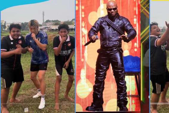 Indonesian men do King Promise's dance challenge