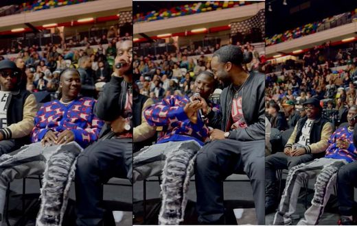 Stonebwoy spotted at the London Lions Vs Newcastle Eagles basketball game in the United Kingdom