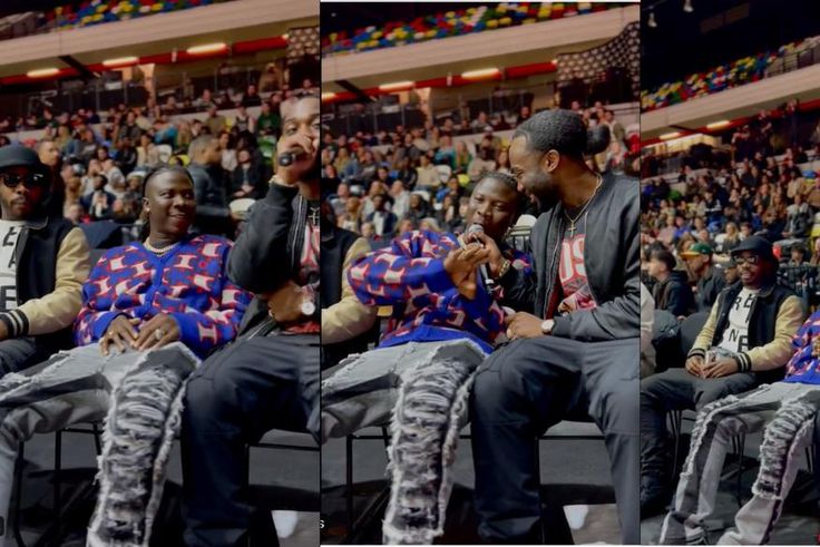 Stonebwoy spotted at the London Lions Vs Newcastle Eagles basketball game in the United Kingdom