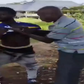 Chief Inspector and suspect engage in dramatic wrestling during arrest