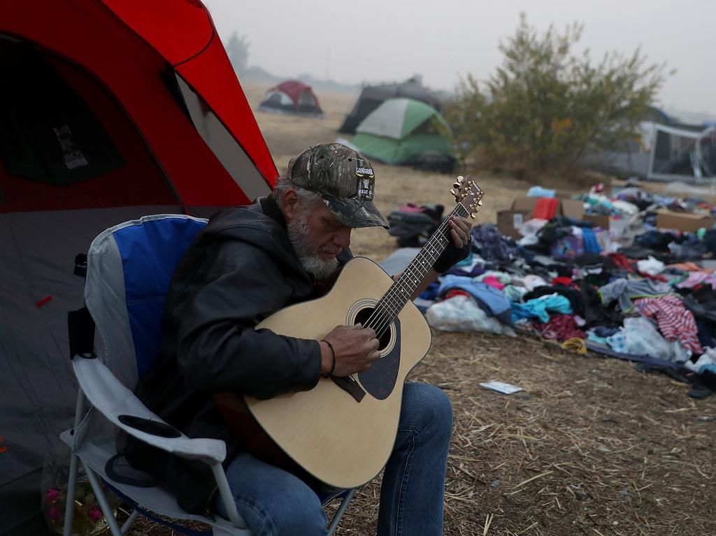 camp fire walmart parking lot evacuees
