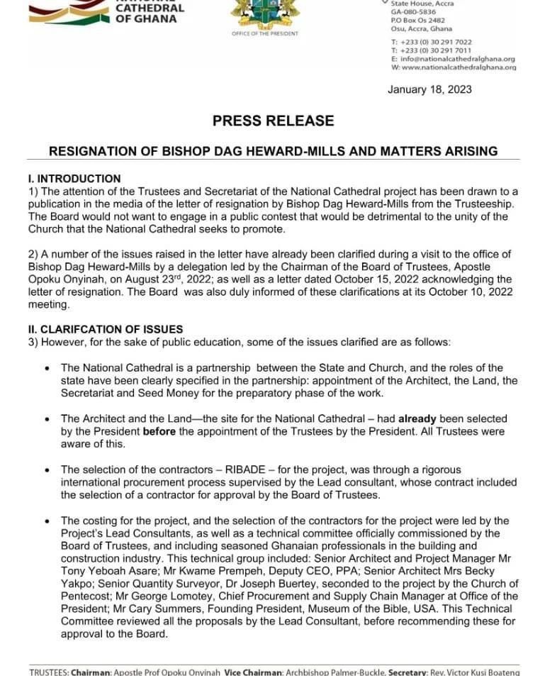 National Cathedral statement