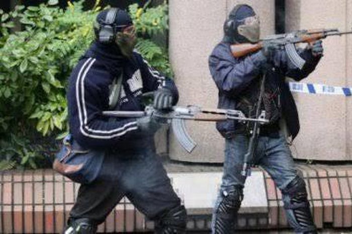 File photo: Armed robbers