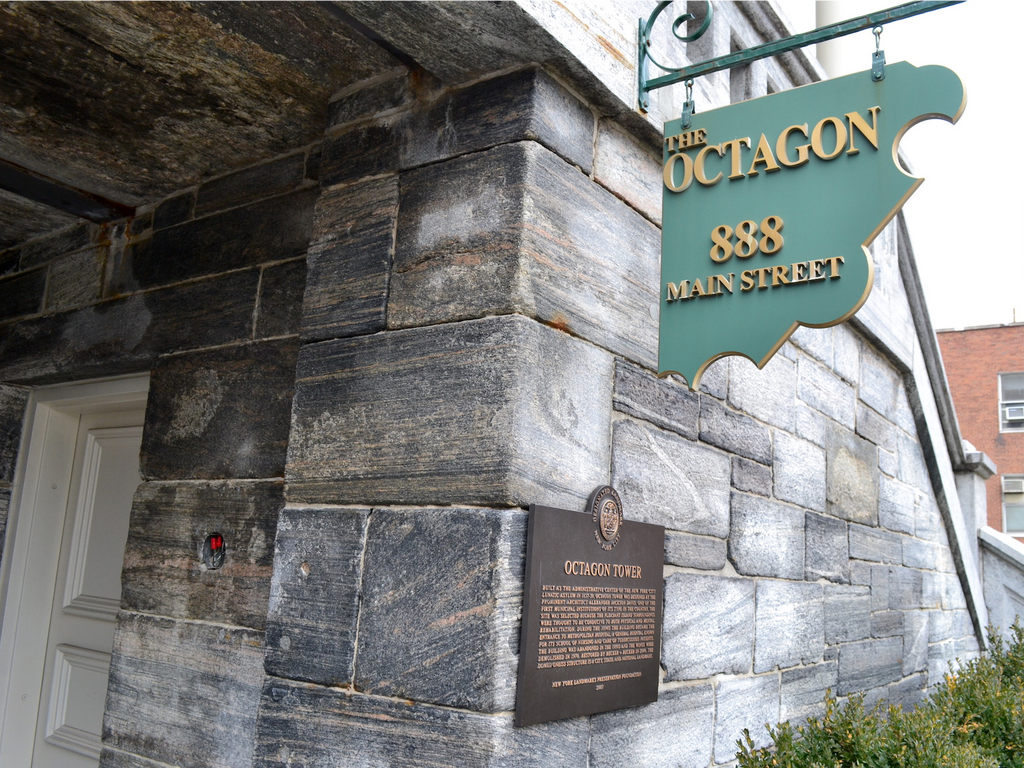 New Yorkers are paying upwards of $3,000 a month to live at the former home of an abandoned smallpox hospital and an insane asylum, and a walk through the secluded island only 250 yards from Manhattan makes it clear why