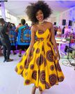 Cute fit and flare ankara dress (Pinterest)