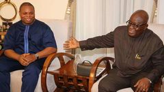 President of Policy Think Tank, IMANI Africa, Franklin Cudjoe with Nana Addo