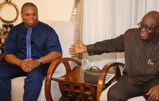 President of Policy Think Tank, IMANI Africa, Franklin Cudjoe with Nana Addo