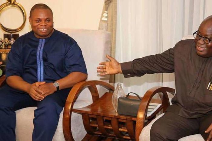 President of Policy Think Tank, IMANI Africa, Franklin Cudjoe with Nana Addo