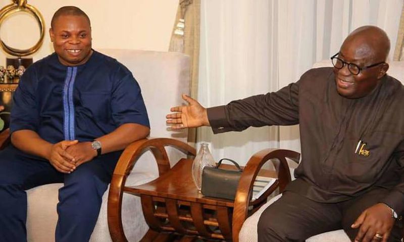 President of Policy Think Tank, IMANI Africa, Franklin Cudjoe with Nana Addo